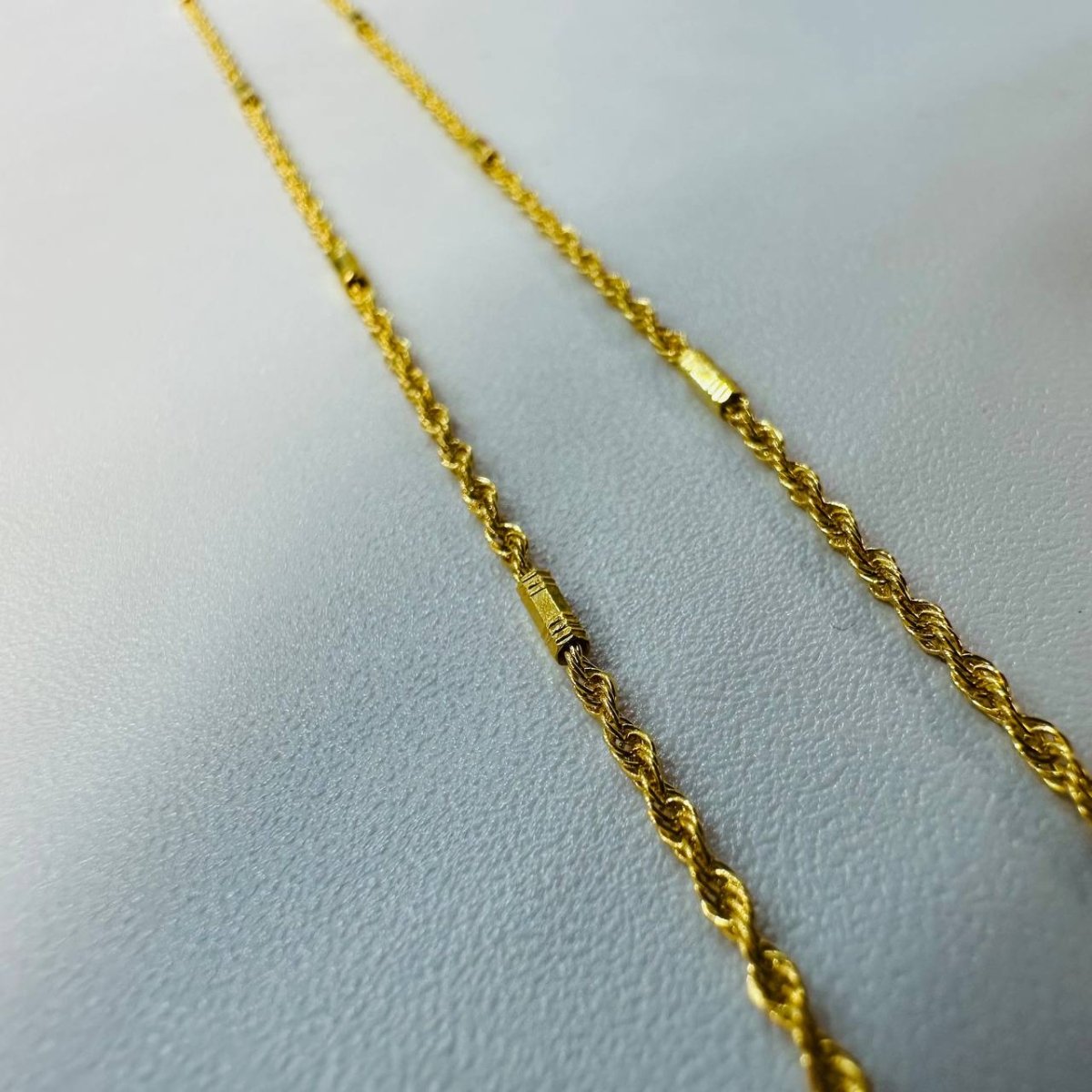 22k/ 916 Gold Rope and Bar Necklace by Best Gold Shop - Best Gold Shop 22k gold 22k gold chain 22k gold necklace Necklaces