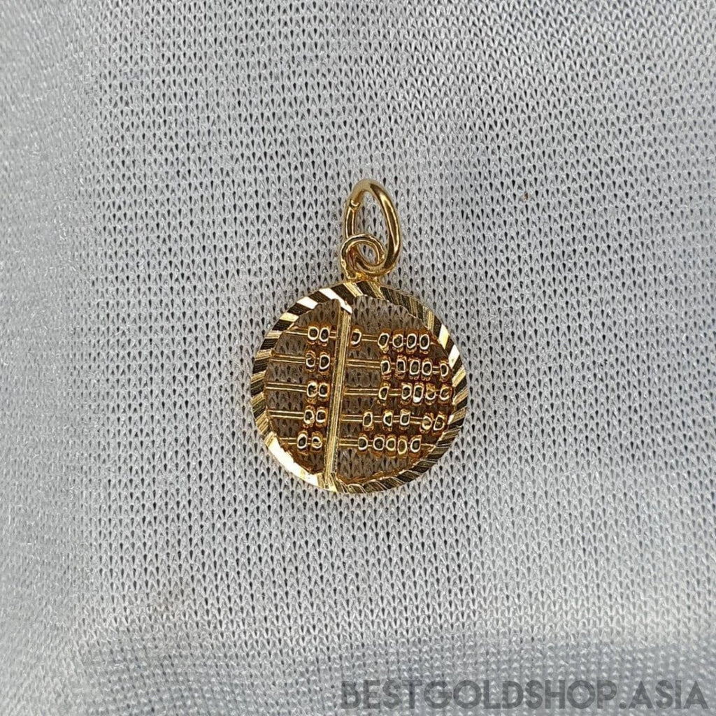 22k / 916 Gold round abacus pendant - Best Gold Shop 22k gold 22k gold pendant 916 gold 916 gold