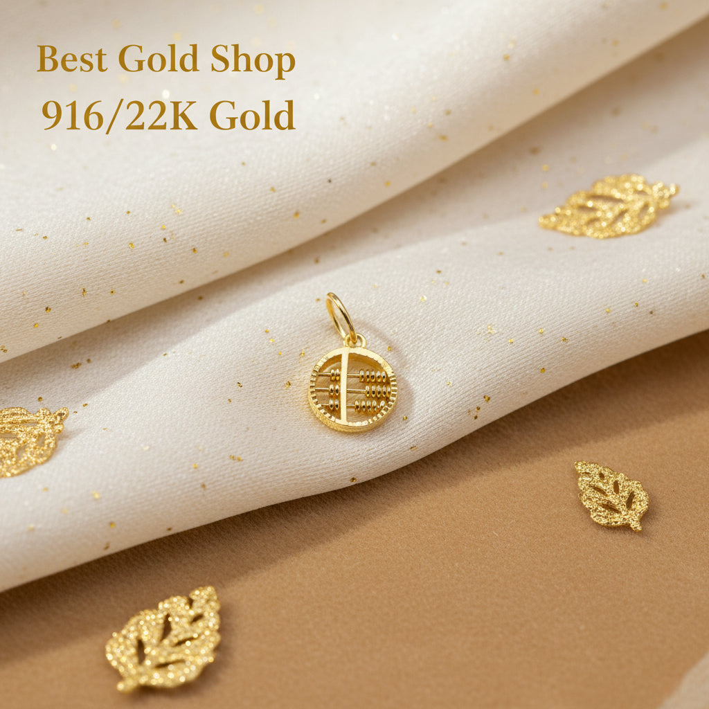 22k / 916 Gold round abacus pendant by Best Gold ShopCharms & PendantsBest Gold Shop