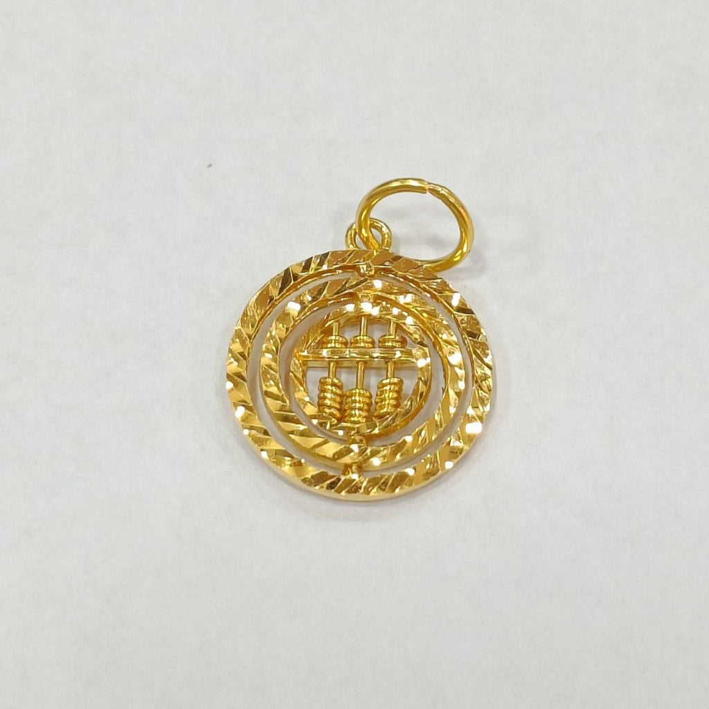 22k / 916 Gold round abacus pendant - Best Gold Shop 22k gold 22k gold pendant 916 gold 916 gold