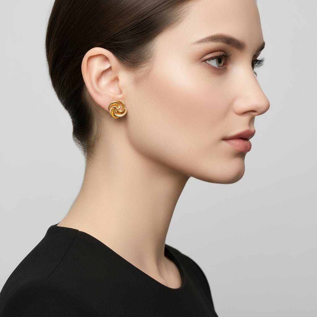 22k / 916 Gold Round Flower Earring by Best Gold Shop - Best Gold Shop 22k gold 22k gold earring 916 gold Earrings