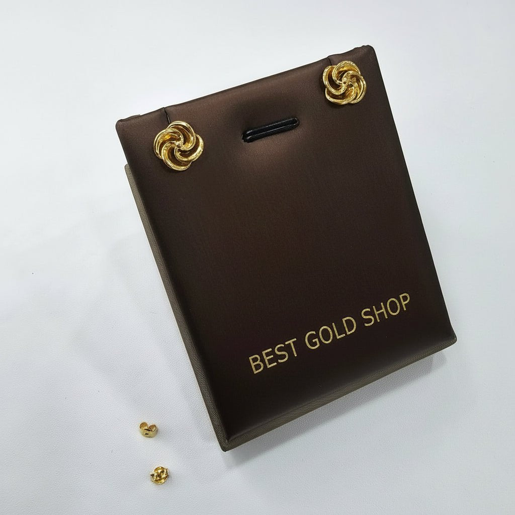 22k / 916 Gold Round Flower Earring by Best Gold Shop - Best Gold Shop 22k gold 22k gold earring 916 gold Earrings