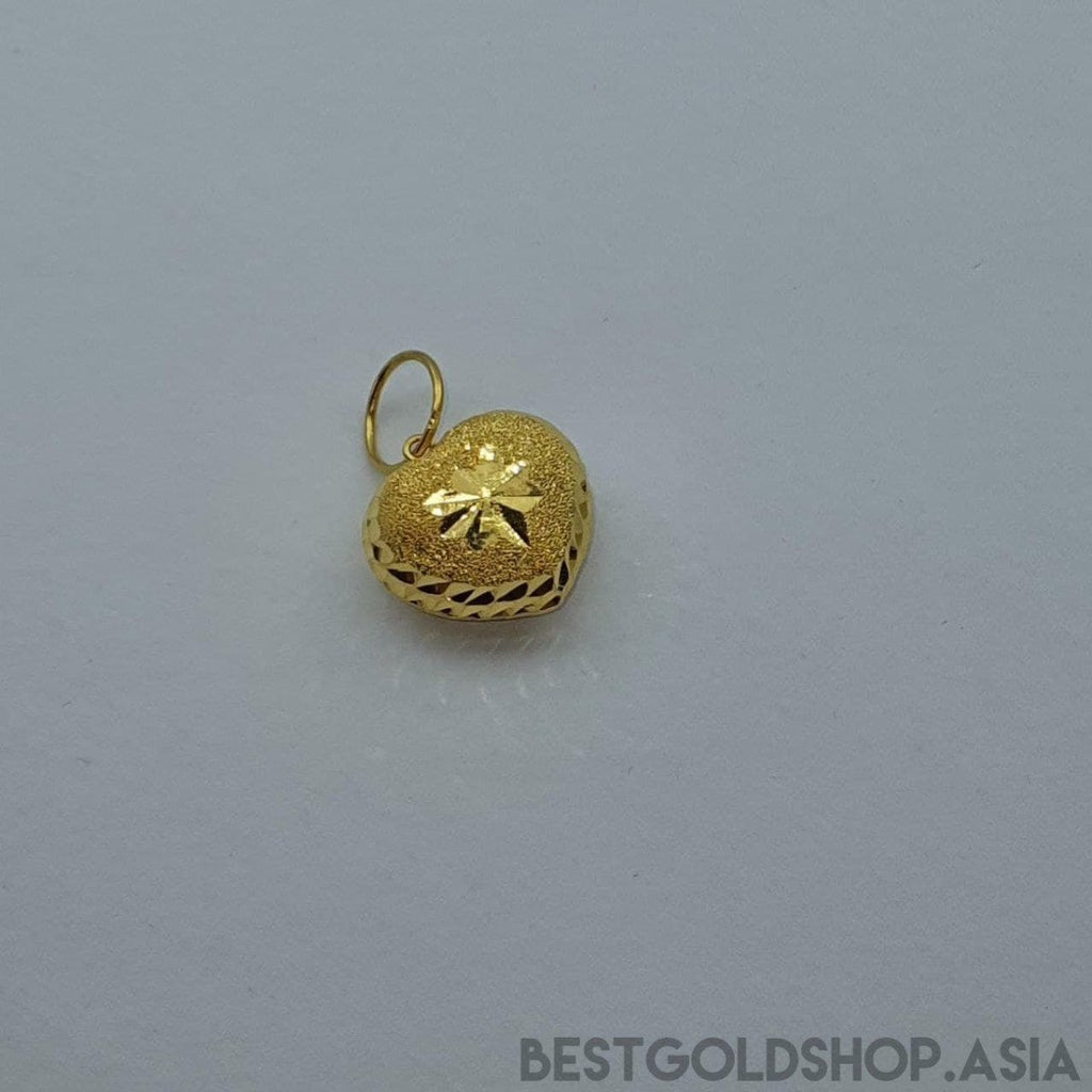 22k / 916 gold sandy heart Large Pendant - Best Gold Shop 22k gold 22k gold pendant 916 gold 916 gold