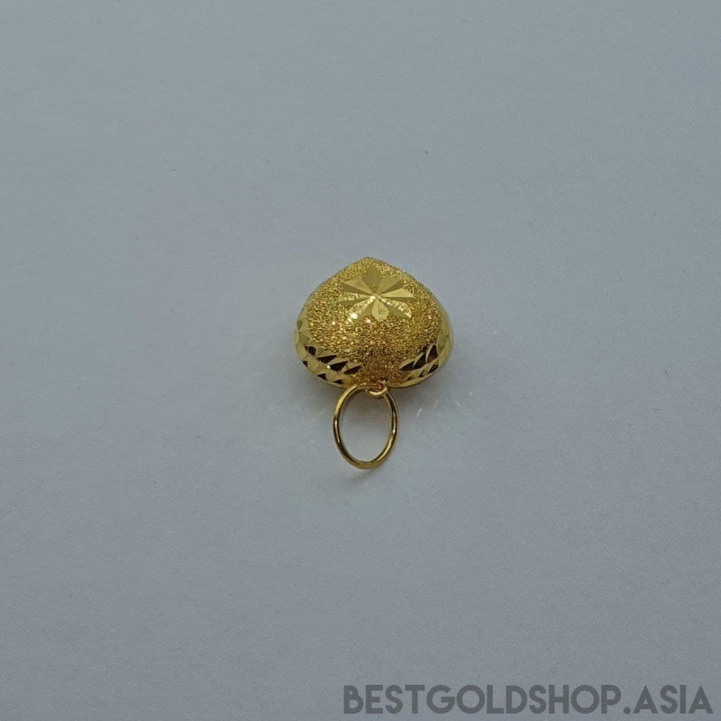 22k / 916 gold sandy heart Large Pendant - Best Gold Shop 22k gold 22k gold pendant 916 gold 916 gold