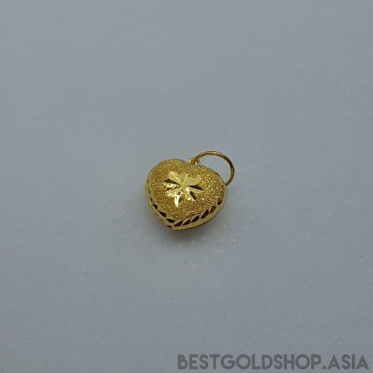 22k / 916 gold sandy heart Large Pendant - Best Gold Shop 22k gold 22k gold pendant 916 gold 916 gold