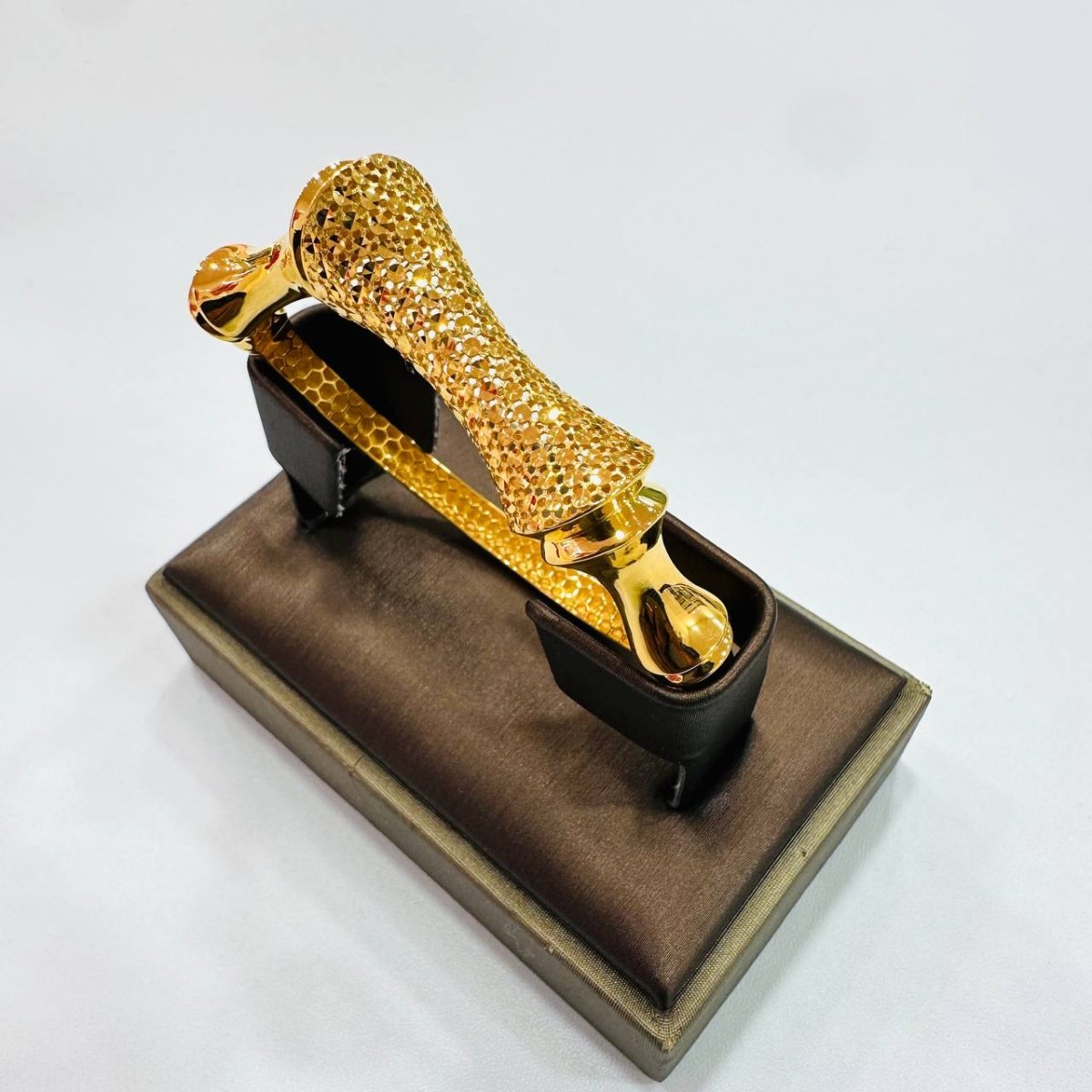 22K / 916 Gold Sculpted Bamboo Bangle – Bold Artistic Design - Best Gold Shop 22k gold 22k gold bangle 916 gold Bracelets