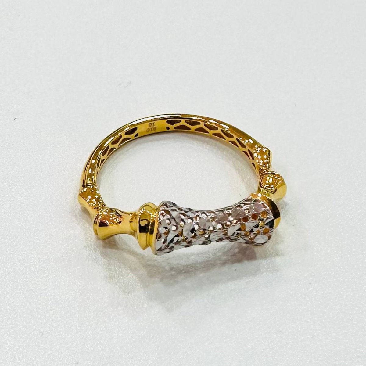 22K / 916 Gold Sculpted Bamboo Rings – Bold Artistic Design - Best Gold Shop 22k gold 22k gold ring 916 gold Rings