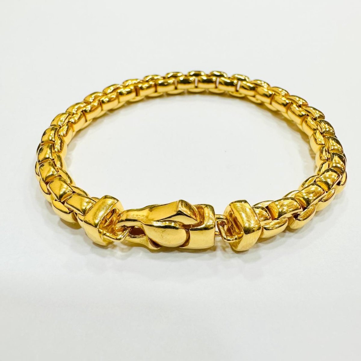 22k / 916 Gold Semi Solid Anchor Bracelet V1 - Best Gold Shop 22k gold 22k gold bracelet 916 gold 916 gold