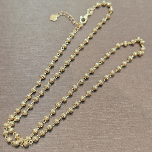 22k / 916 Gold Shiny Ball Necklace - Best Gold Shop 22k gold 22k gold necklace 916 gold Necklaces