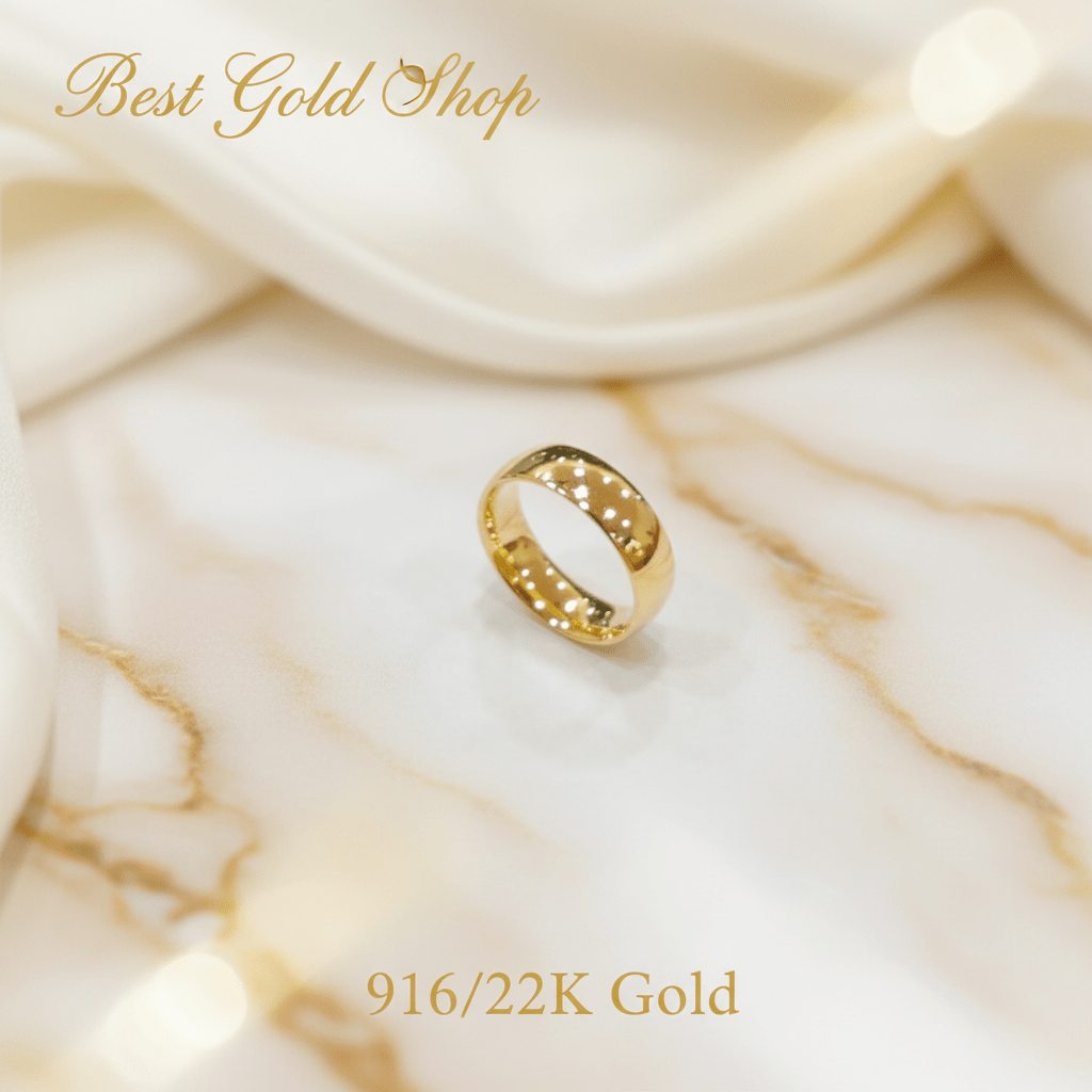 22K / 916 Gold Simple Shiny Design Ring V5 by Best Gold ShopBest Gold Shop
