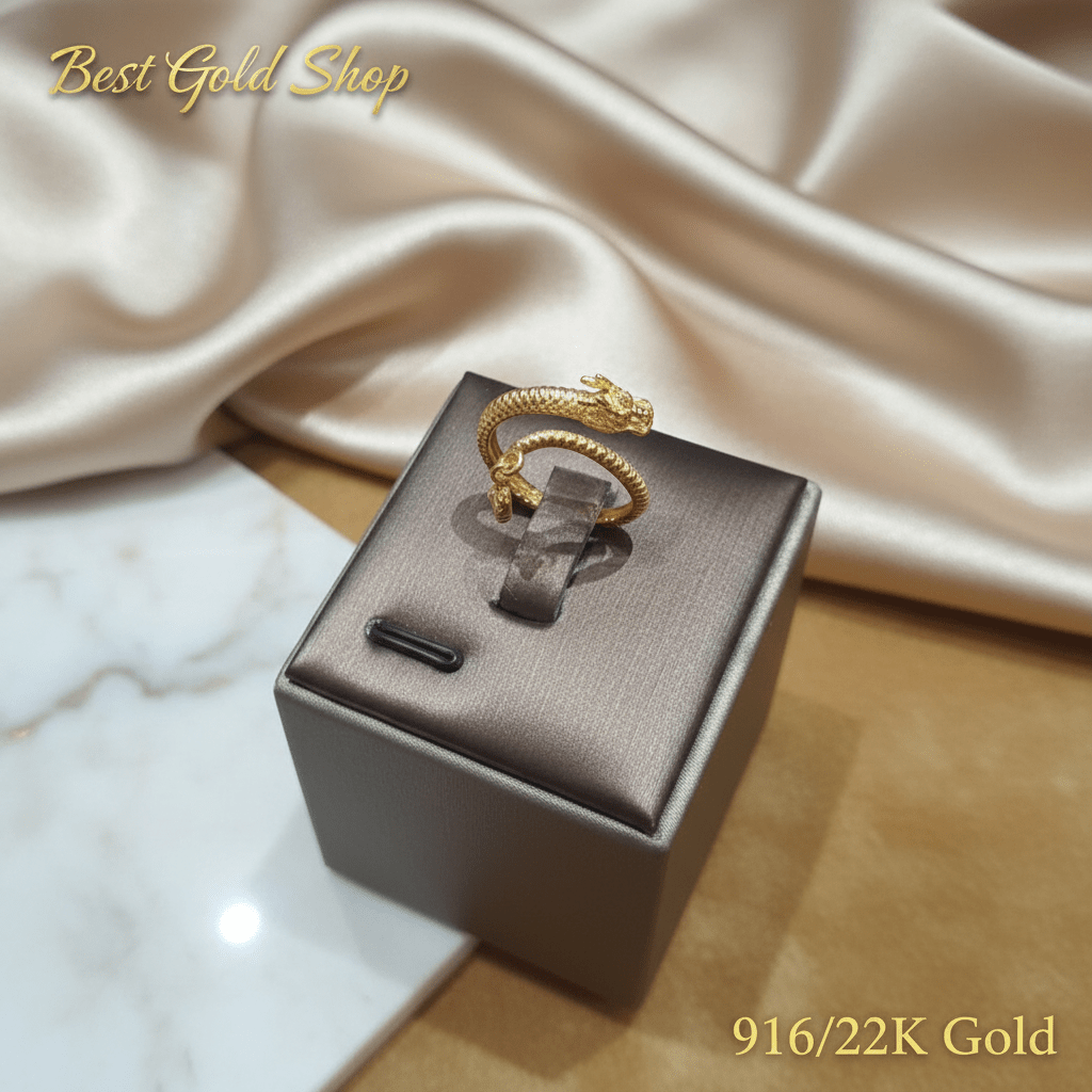 22k / 916 Gold Slim Dragon Ring by Best Gold ShopRingsBest Gold Shop