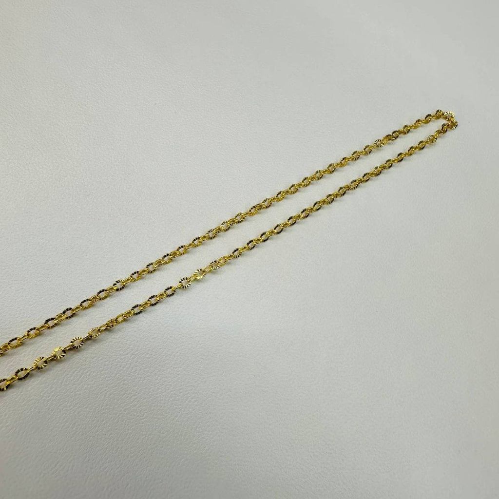 22K / 916 Gold Slim Sunflower Necklace by Best Gold Shop - Best Gold Shop 22k gold 22k gold chain 22k gold necklace Necklaces