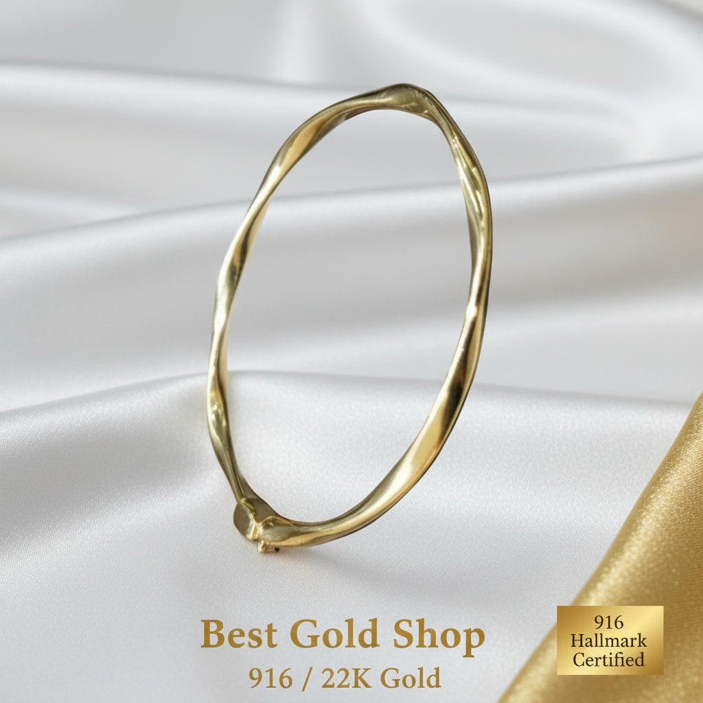 22k / 916 Gold Solid Infinity Bangle Simple and ElegantbangleBest Gold Shop
