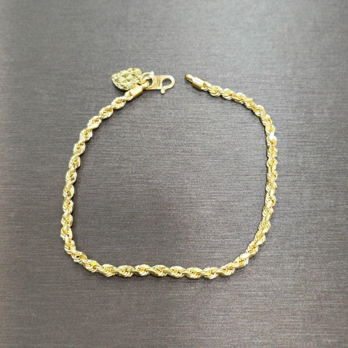 22K / 916 Gold Solid Rope Bracelet - Best Gold Shop 22k gold 22k gold bracelet 916 gold 916 gold