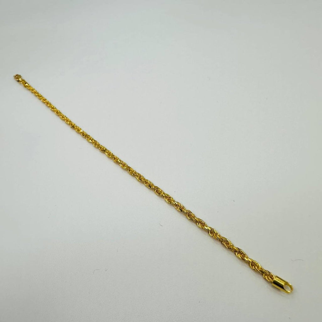 22K / 916 Gold Solid Rope Bracelet by Best Gold Shop - Best Gold Shop 22k gold 22k gold bracelet 916 gold Bracelets