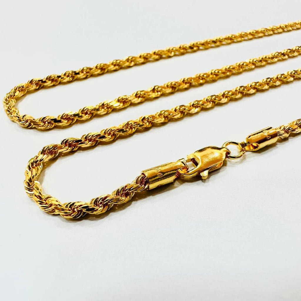 22k / 916 gold solid rope necklace - Best Gold Shop 22k gold 22k gold chain 22k gold necklace Necklaces