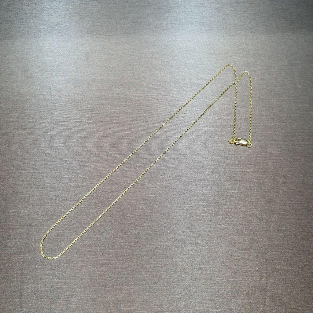 22k / 916 Gold Solid Wan zi Necklace Thin - Best Gold Shop 22k gold 22k gold necklace 916 gold Necklaces