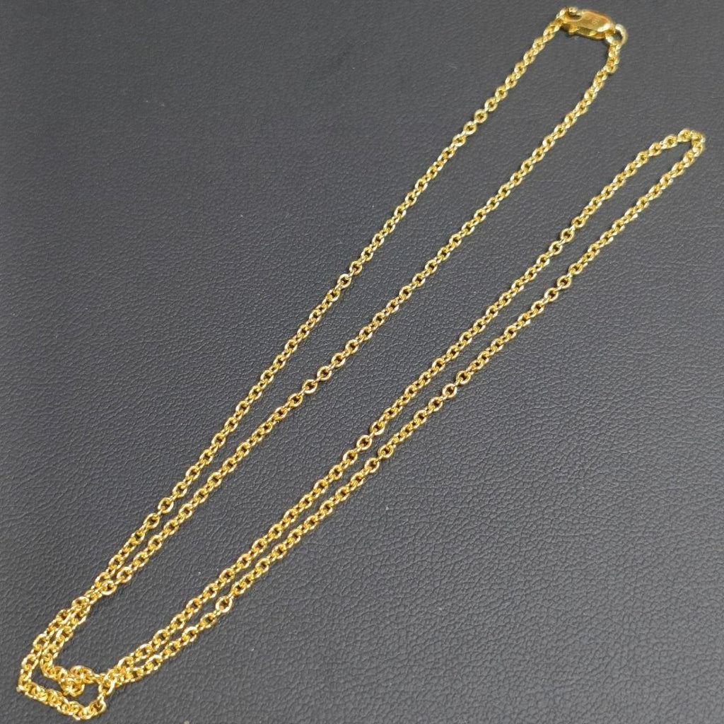 22k / 916 Gold Solid Wan zi Necklace Thin - Best Gold Shop 22k gold 22k gold necklace 916 gold Necklaces