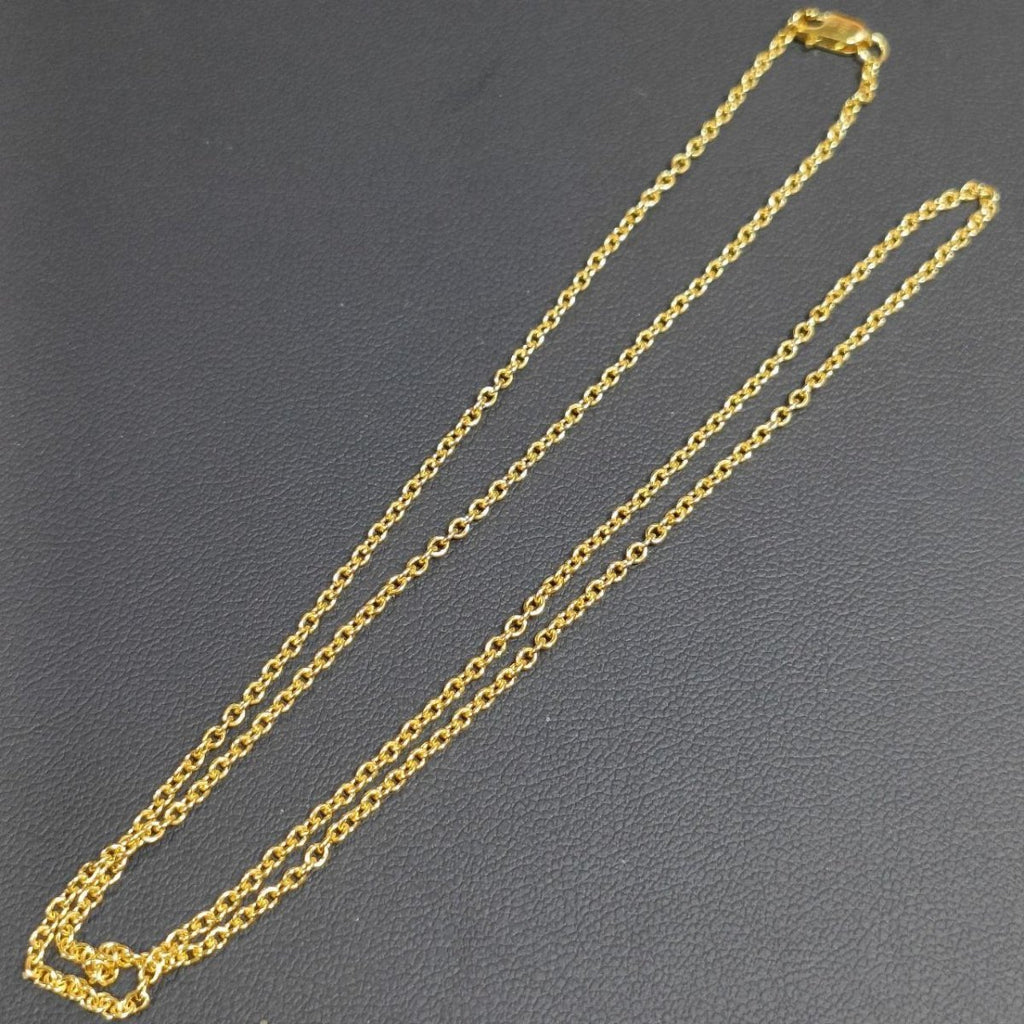 22k / 916 Gold Solid Wan zi Necklace Thin - Best Gold Shop 22k gold 22k gold necklace 916 gold Necklaces