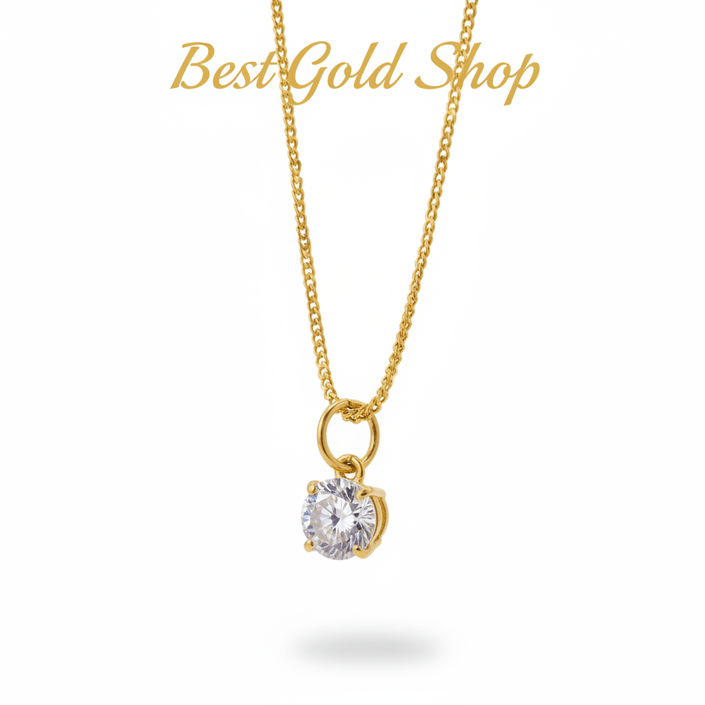 22k / 916 Gold Solitaire Pendant Square Bold DesignCharms & PendantsBest Gold Shop