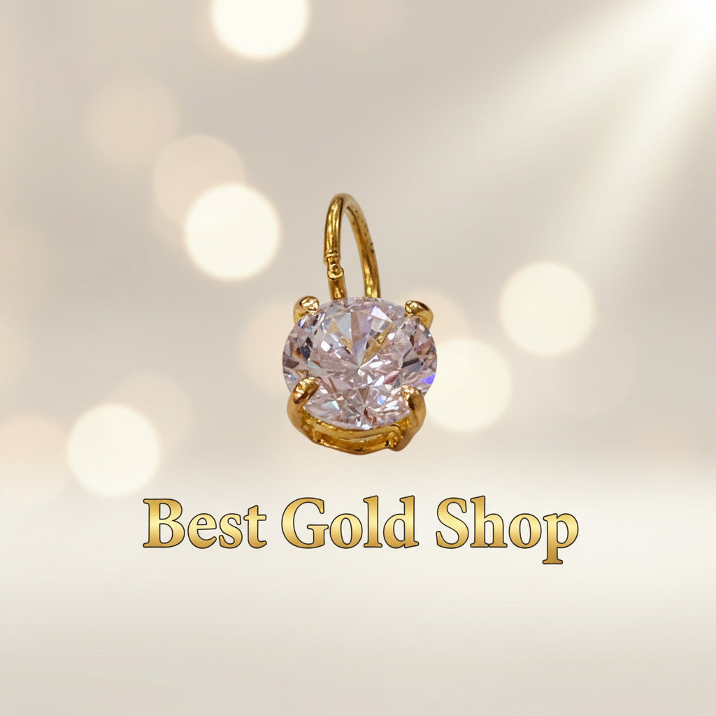 22k / 916 Gold Solitaire Pendant Square Bold DesignCharms & PendantsBest Gold Shop