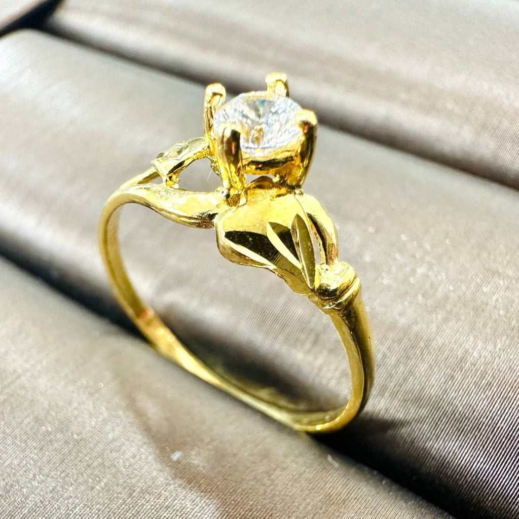 22k / 916 gold solitaire ring V2 - Best Gold Shop 22k gold 22k gold ring 916 gold 916 gold