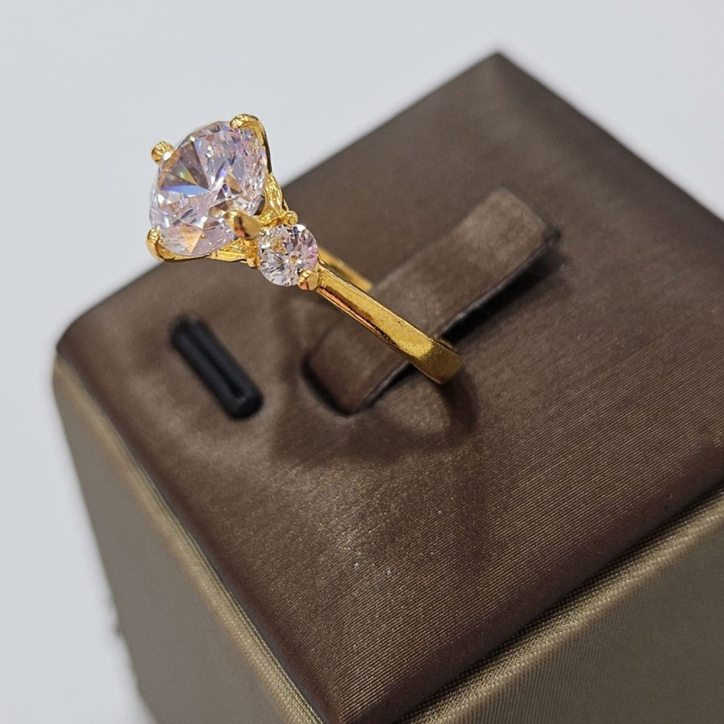 22k / 916 Gold Solitaire Rings Lab Grown Bold Design V2 - Best Gold Shop 22k gold 22k gold ring 916 gold Rings