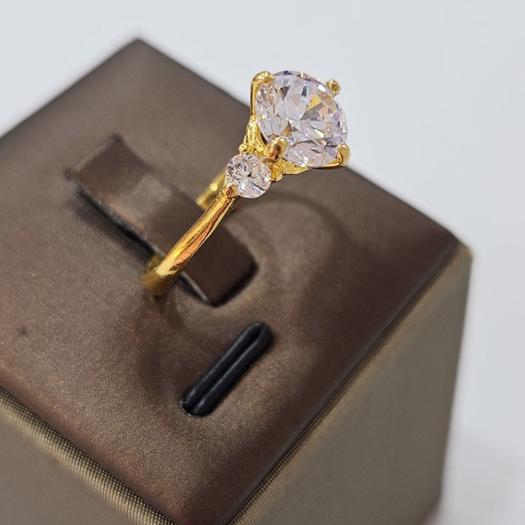 22k / 916 Gold Solitaire Rings Lab Grown Bold Design V2 - Best Gold Shop 22k gold 22k gold ring 916 gold Rings
