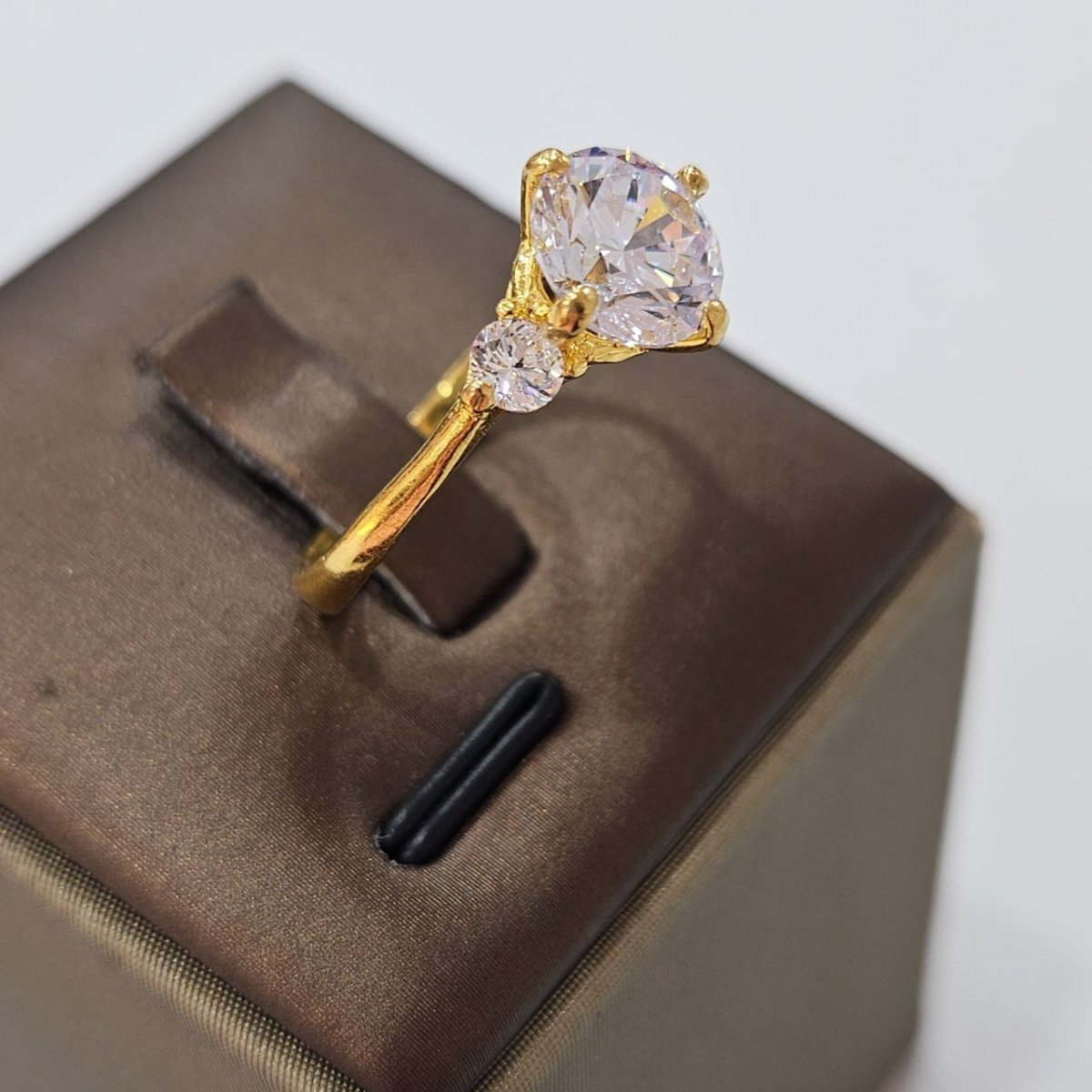 22k / 916 Gold Solitaire Rings Lab Grown Bold Design V2 - Best Gold Shop 22k gold 22k gold ring 916 gold Rings