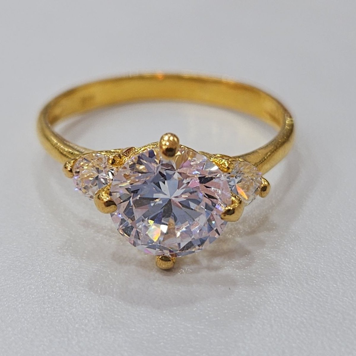 22k / 916 Gold Solitaire Rings Lab Grown Bold Design V2 - Best Gold Shop 22k gold 22k gold ring 916 gold Rings