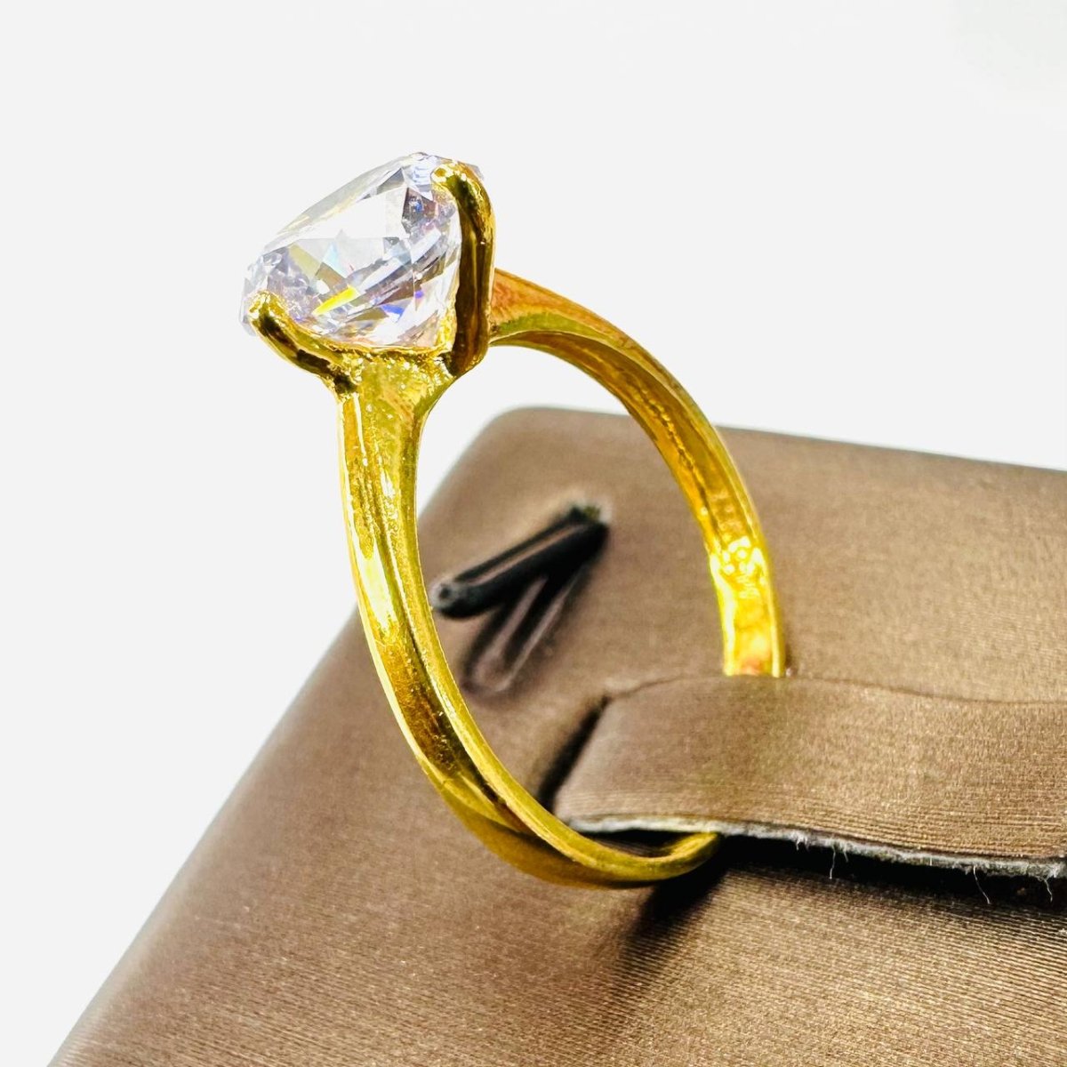22k / 916 Gold Solitaire Rings Lab Grown Bold Design V3 - Best Gold Shop 22k gold 22k gold ring 916 gold Rings