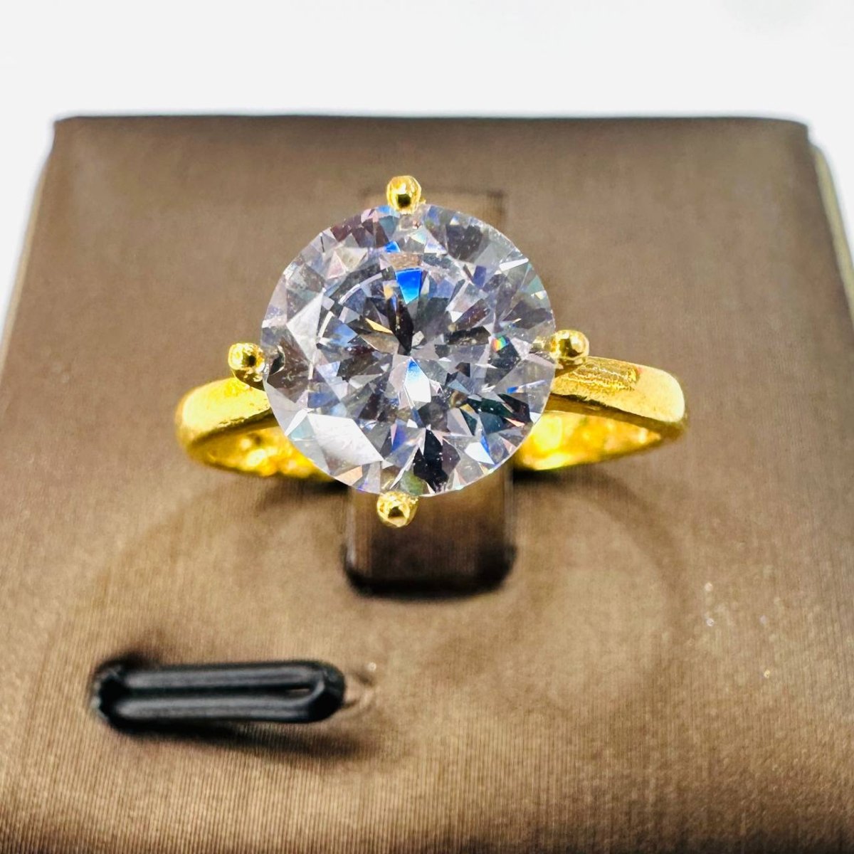 22k / 916 Gold Solitaire Rings Lab Grown Bold Design V3 - Best Gold Shop 22k gold 22k gold ring 916 gold Rings