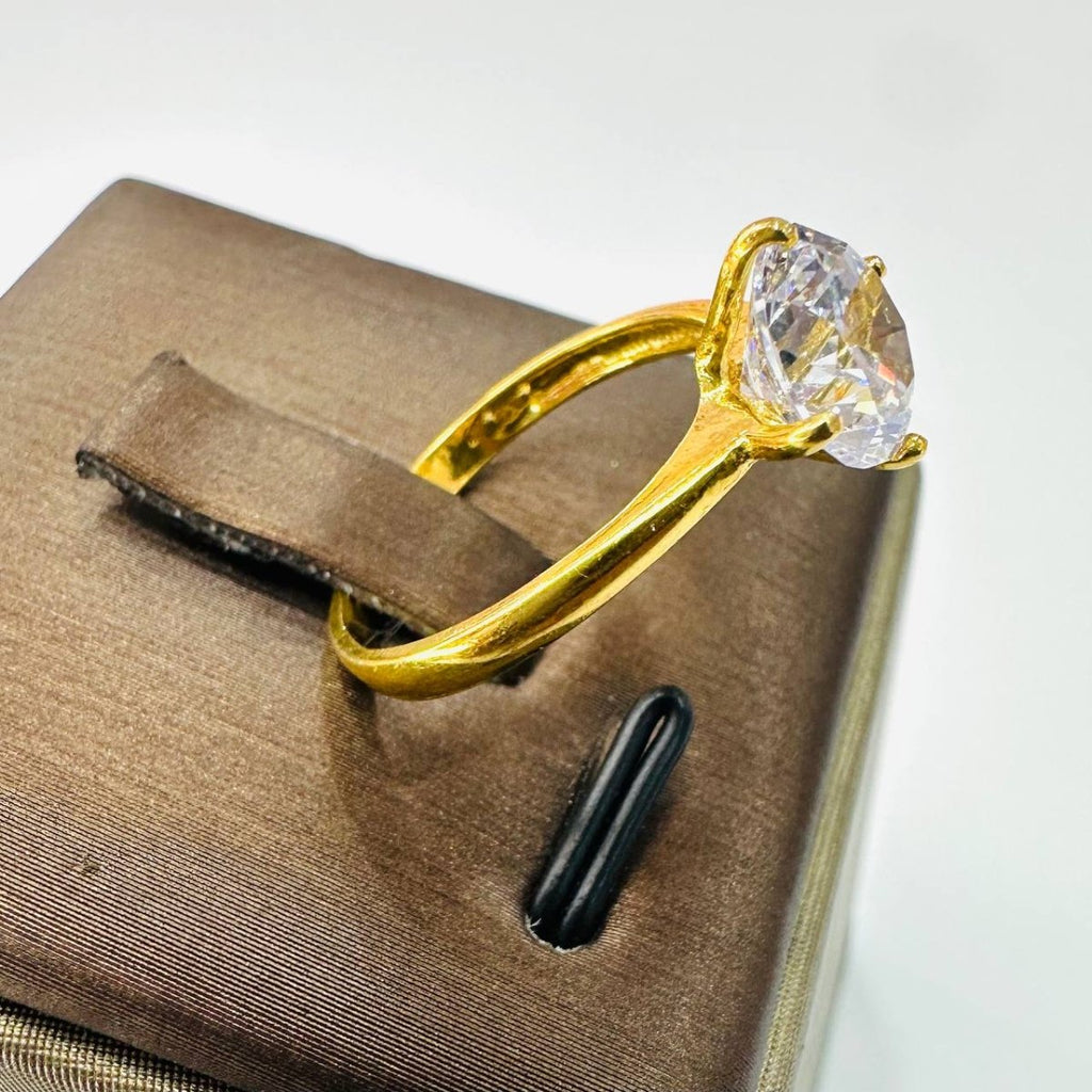 22k / 916 Gold Solitaire Rings Lab Grown Bold Design V3 - Best Gold Shop 22k gold 22k gold ring 916 gold Rings