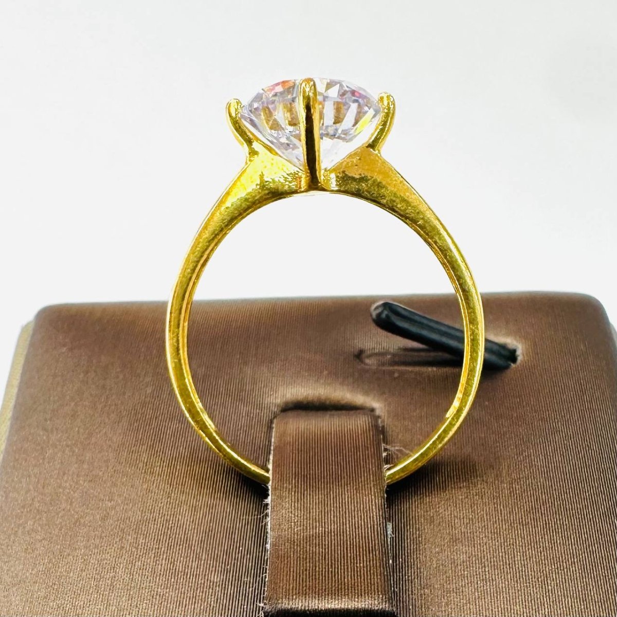 22k / 916 Gold Solitaire Rings Lab Grown Bold Design V3 - Best Gold Shop 22k gold 22k gold ring 916 gold Rings