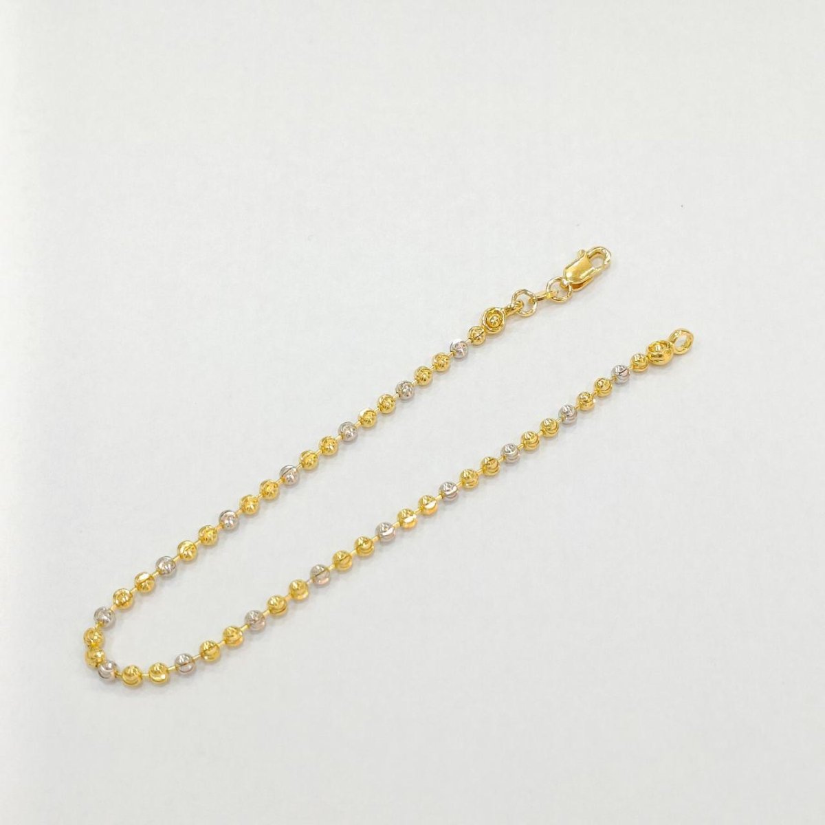 22k / 916 Gold Spiral Shiny Ball bracelet 2 Tone - Best Gold Shop 22k gold 22k gold bracelet 916 gold 916 gold