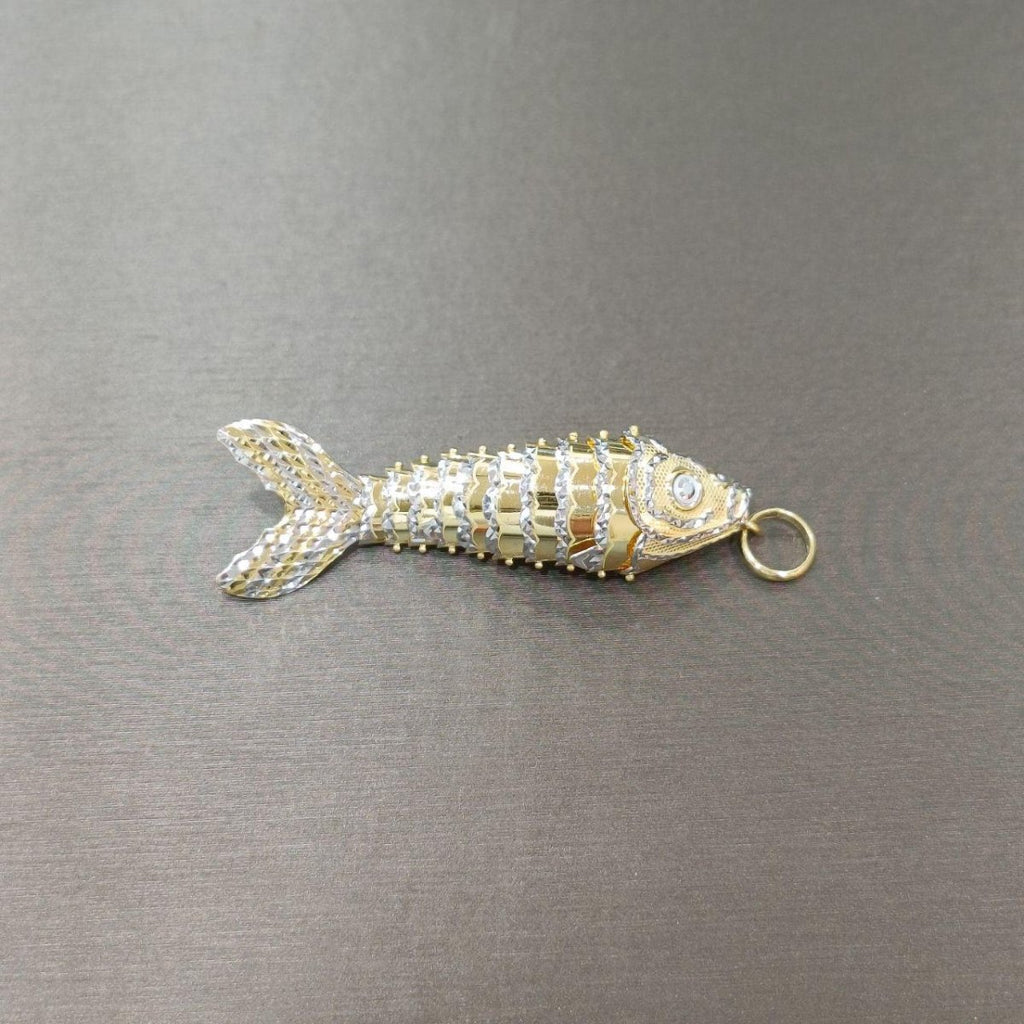 22k / 916 Gold Super Nice Fish Pendant 2 tone - Best Gold Shop 22k gold 22k gold pendant 916 gold 916 gold