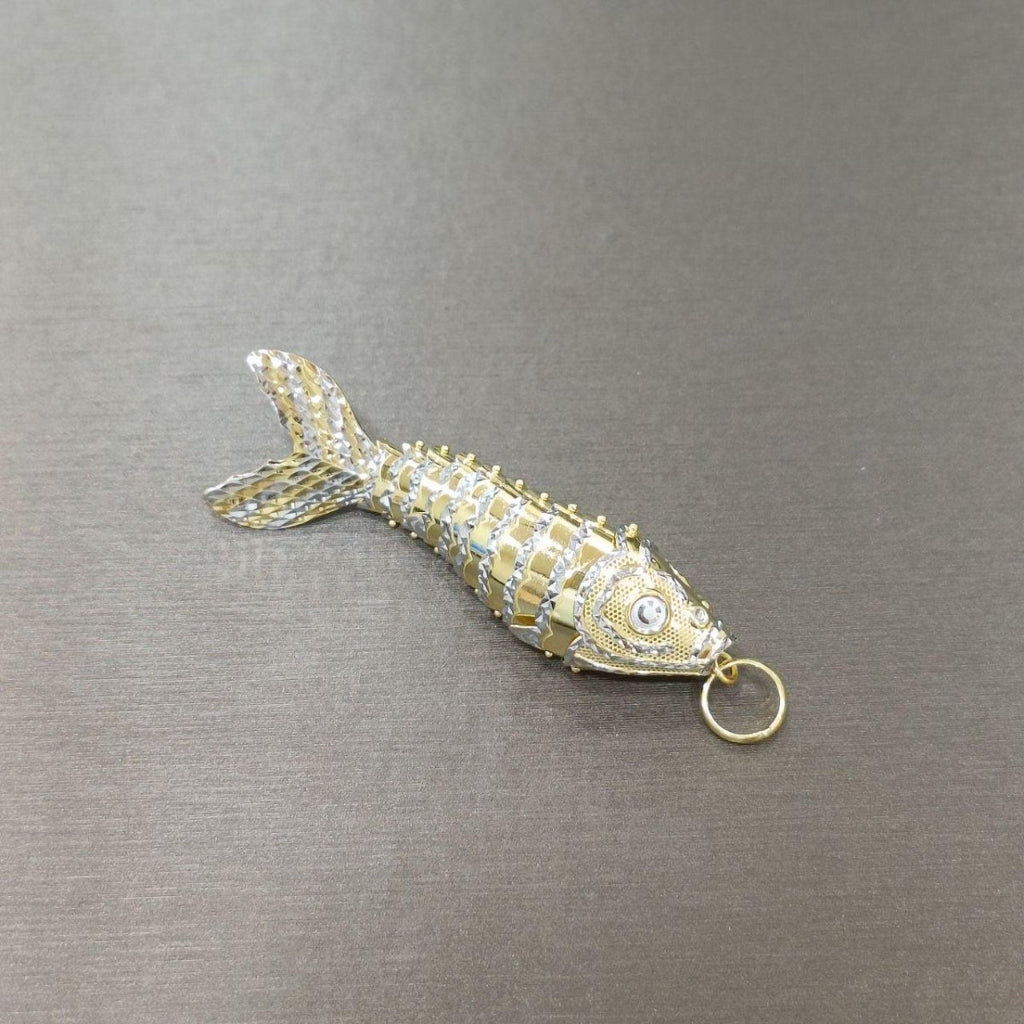 22k / 916 Gold Super Nice Fish Pendant 2 tone - Best Gold Shop 22k gold 22k gold pendant 916 gold 916 gold