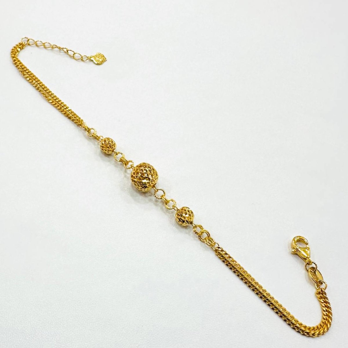 22k / 916 Gold Triple Ball Bracelet - Bold and Simple - Best Gold Shop 22k gold 22k gold bracelet 916 gold Bracelets