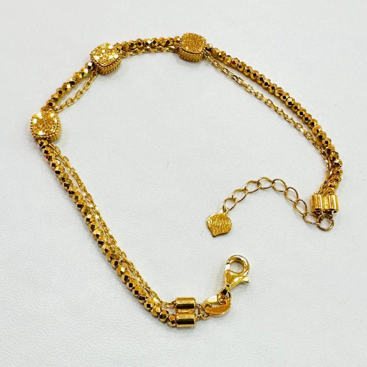 22K / 916 Gold Triple Cube Bracelet – Elegant with a Fine Finish - Best Gold Shop 22k gold 22k gold bracelet 916 gold Bracelets