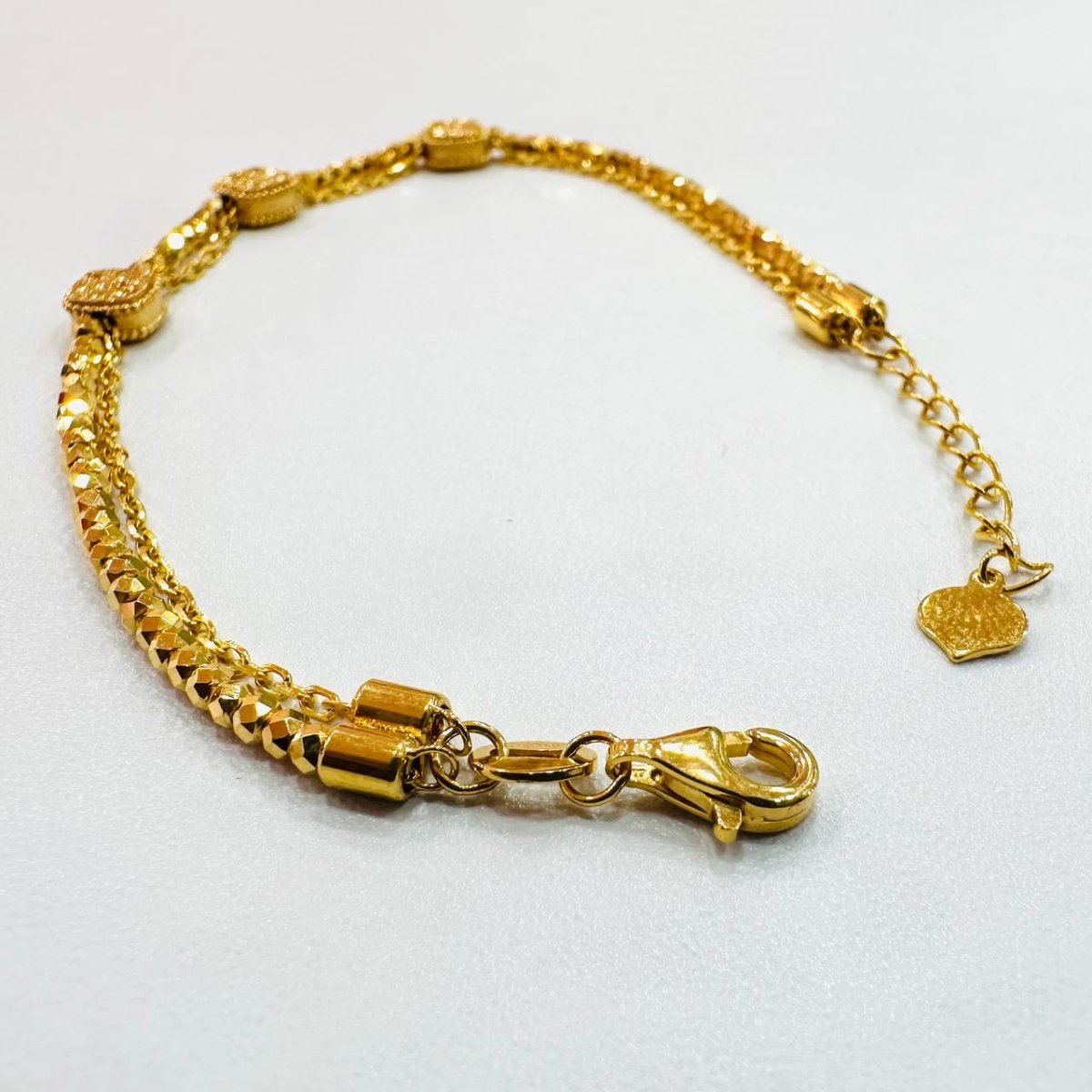 22K / 916 Gold Triple Cube Bracelet – Elegant with a Fine Finish - Best Gold Shop 22k gold 22k gold bracelet 916 gold Bracelets
