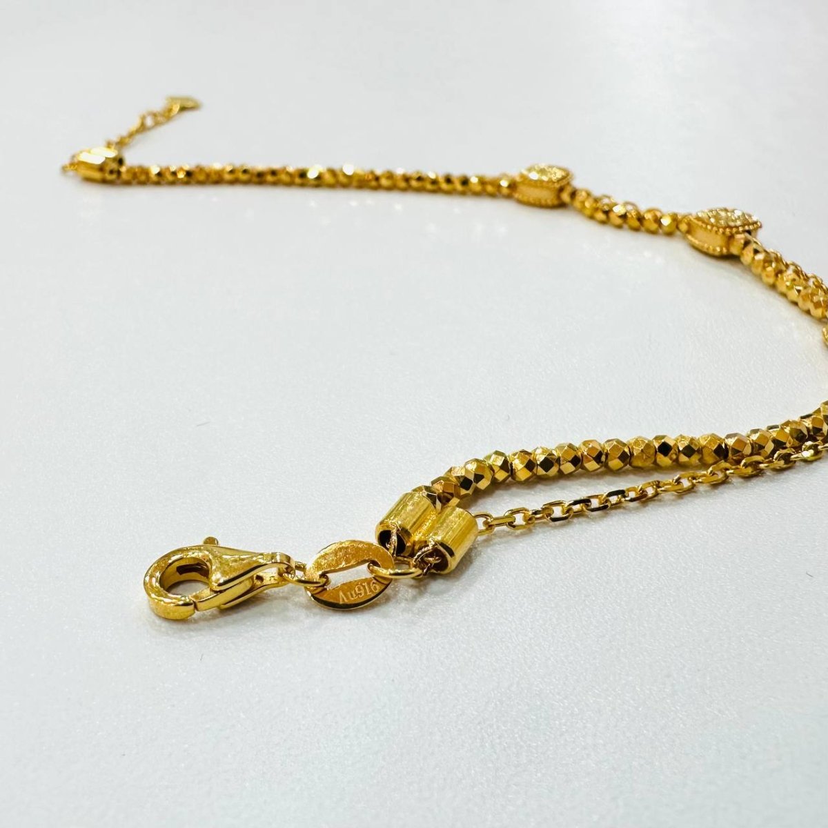 22K / 916 Gold Triple Cube Bracelet – Elegant with a Fine Finish - Best Gold Shop 22k gold 22k gold bracelet 916 gold Bracelets