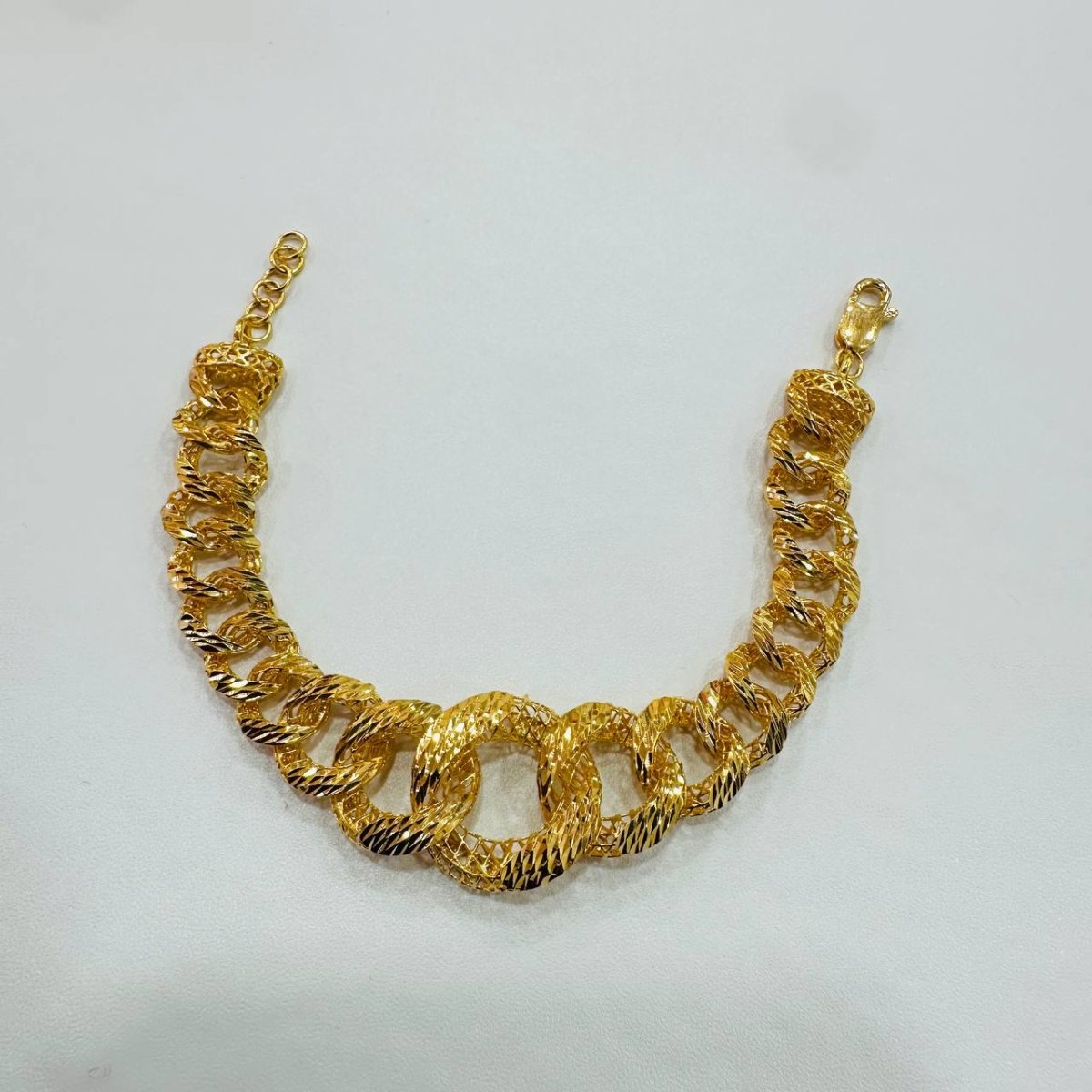 22K / 916 Gold Wide Coco Bracelet – Luxurious and Bold - Best Gold Shop 22k gold 22k gold bracelet 916 gold Bracelets