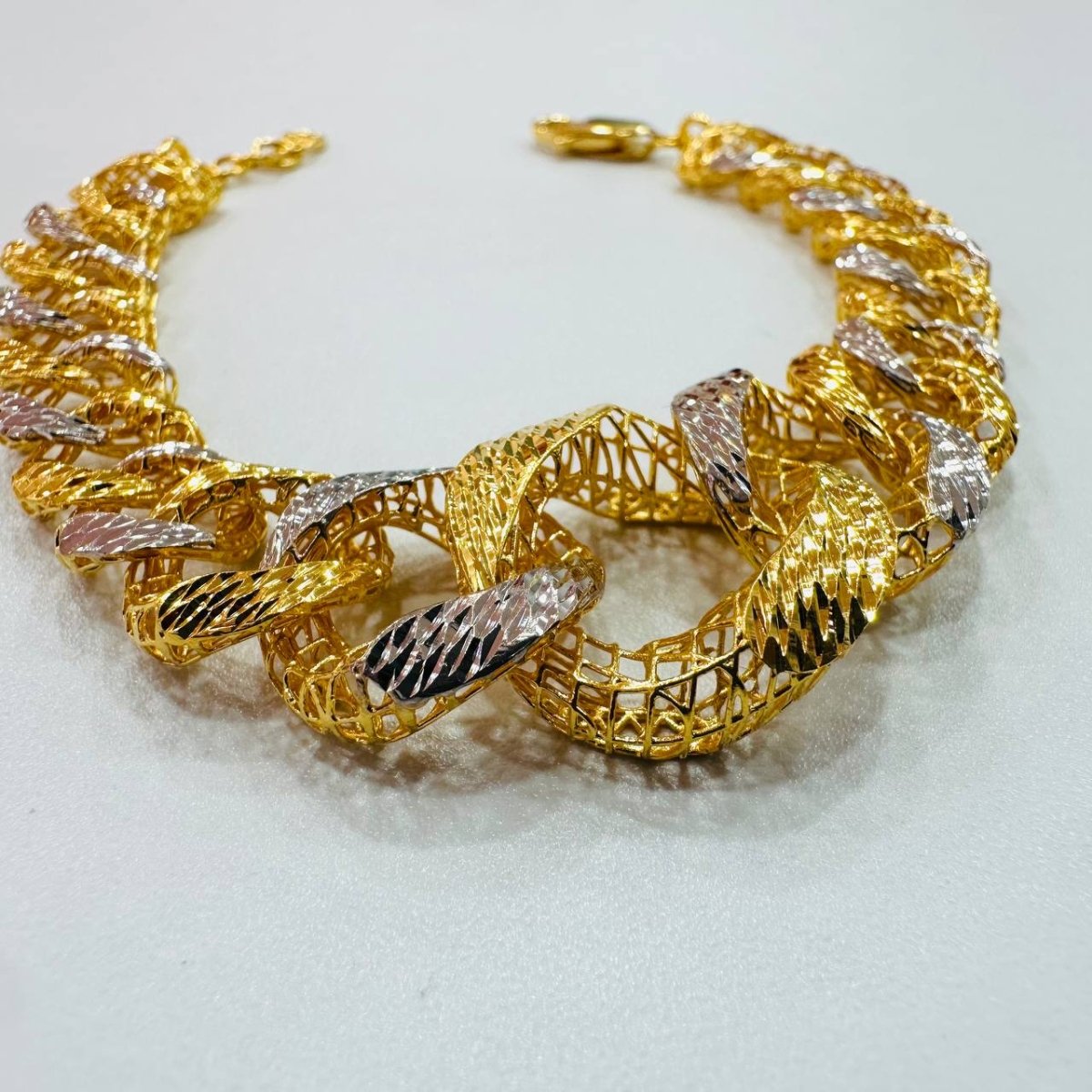 22K / 916 Gold Wide Coco Bracelet – Luxurious and Bold - Best Gold Shop 22k gold 22k gold bracelet 916 gold Bracelets