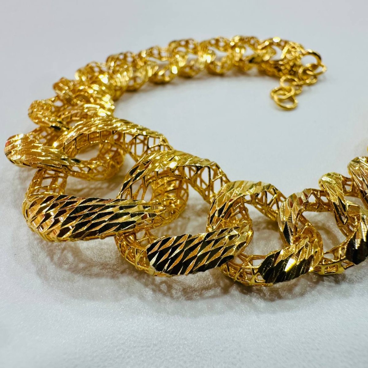22K / 916 Gold Wide Coco Bracelet – Luxurious and Bold - Best Gold Shop 22k gold 22k gold bracelet 916 gold Bracelets