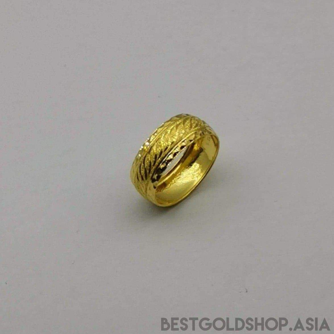 22k / 916 Gold Wide Hollow Ring Design 4 - Best Gold Shop 22k gold 22k gold ring 916 gold 916 gold