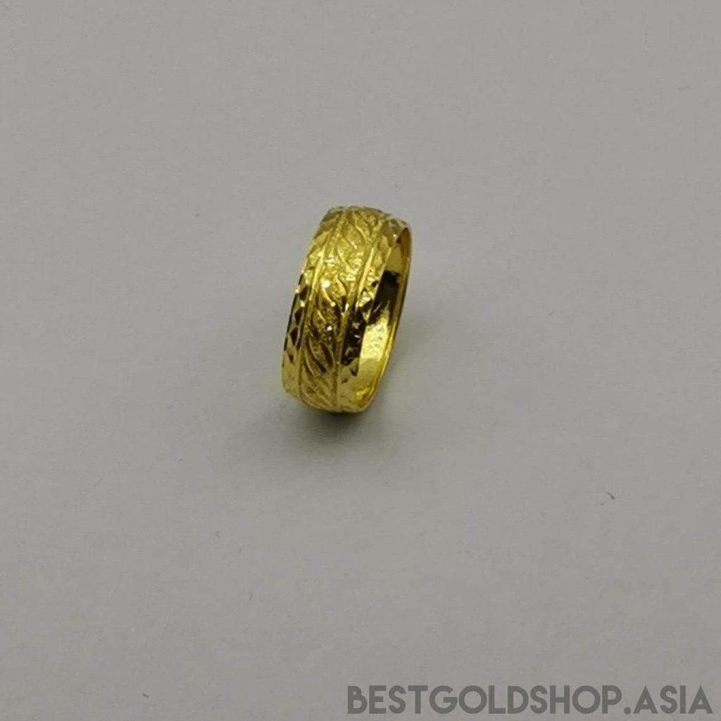 22k / 916 Gold Wide Hollow Ring Design 4 - Best Gold Shop 22k gold 22k gold ring 916 gold 916 gold