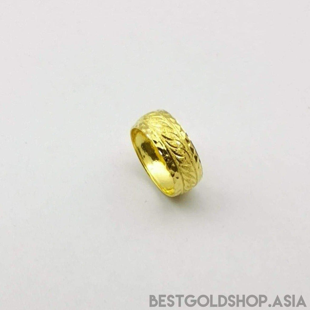 22k / 916 Gold Wide Hollow Ring Design 4 - Best Gold Shop 22k gold 22k gold ring 916 gold 916 gold