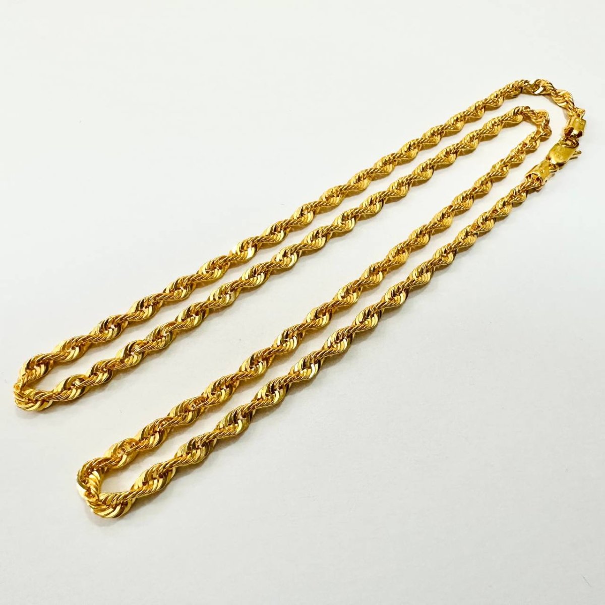 22K / 916 Hollow Rope Gold Necklace - Best Gold Shop 22k gold 22k gold necklace 916 gold Necklaces