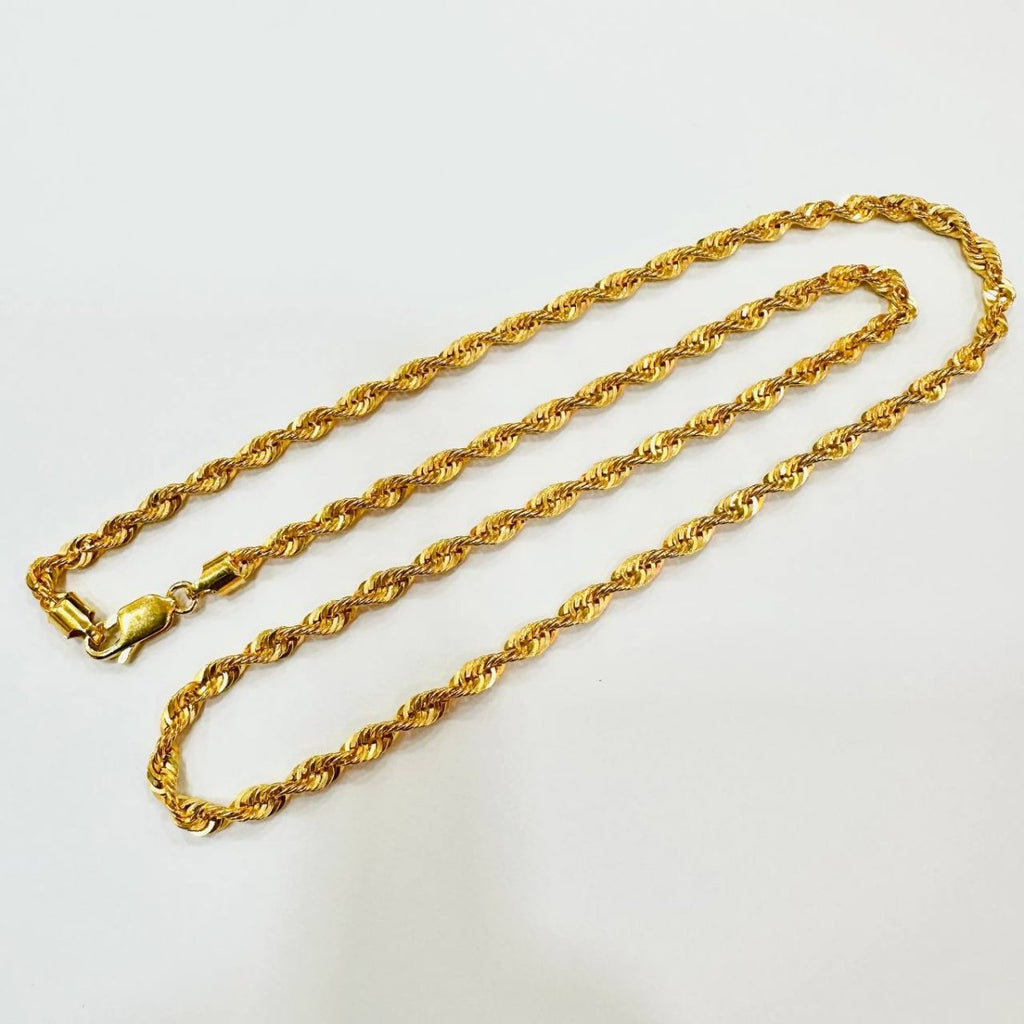 22K / 916 Hollow Rope Gold Necklace - Best Gold Shop 22k gold 22k gold necklace 916 gold Necklaces