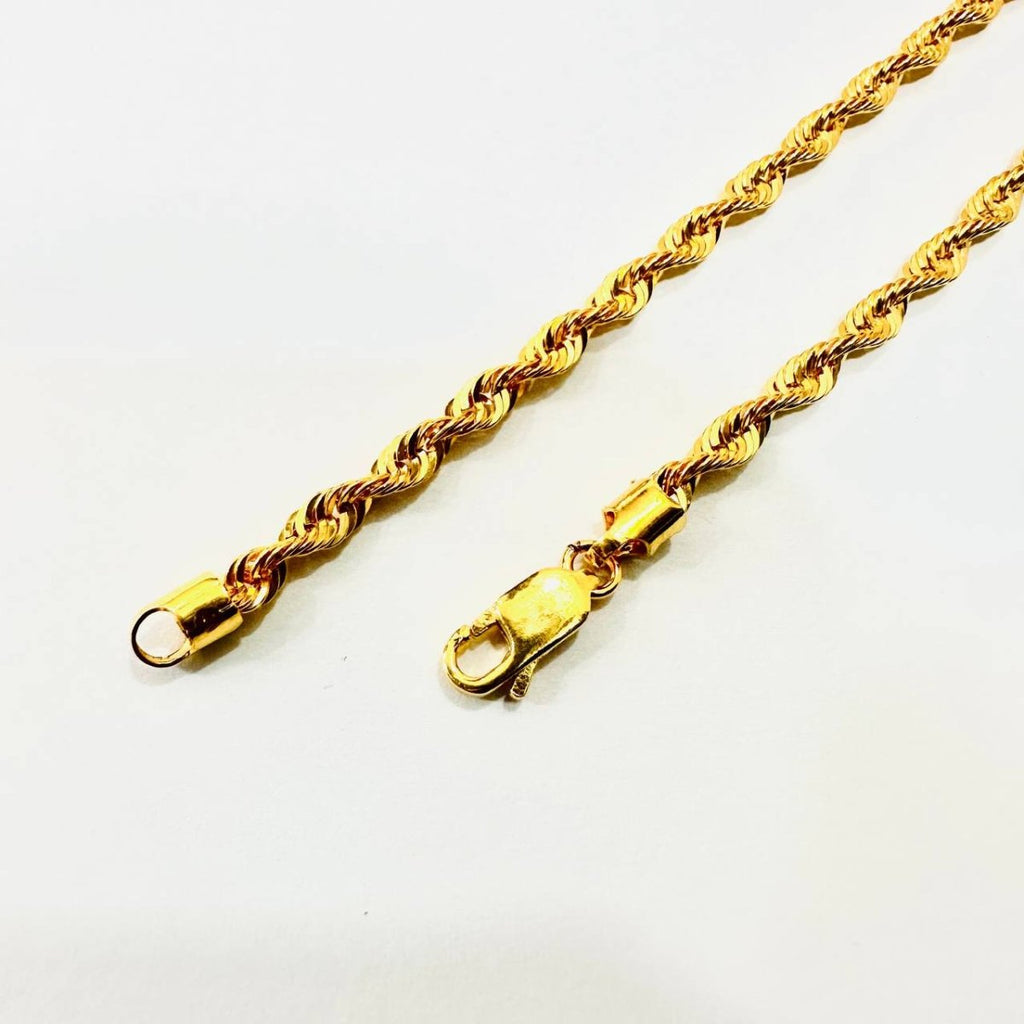 22K / 916 Hollow Rope Gold Necklace - Best Gold Shop 22k gold 22k gold necklace 916 gold Necklaces